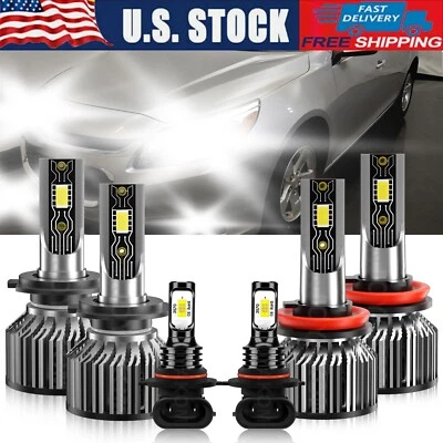 For Chevrolet Malibu 2013 6X LED Headlight High Low Beam + Fog Light Bulb Kit - Image 1 of 4