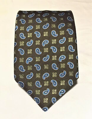 XMI 325 Series Multi-Color Paisley Square Men Silk Necktie Hand Made In USA  EUC - Image 1 of 4