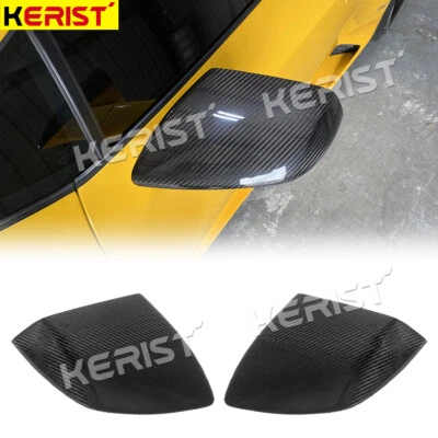  Carbon fiber Side 2pcs Mirror Cover Apron For Lamborghini Huracan EVO 580 610 - Image 1 of 4