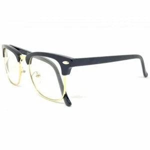 60s Retro Malcolm X Horn Rim Hipster Vintage Glasses Black - Malcom - Picture 1 of 3