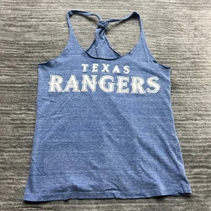 Texas Rangers Tank Top Size L Womens Pink Victoria's Secret MLB Baseball Blue - Picture 1 of 6