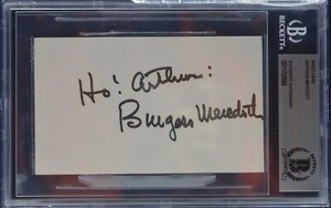 Beckett Authentic Autograph - Burgess Meredith - Rocky Movies