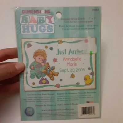 Dimensions Baby Hugs #72964 Someone New Birth Record Counted Cross Stitch Kit - Image 1 of 4