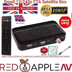 Free To Air DVB-S2 Full HD Mini Satellite Receiver 12v-240v for Camping Caravan - Picture 1 of 8