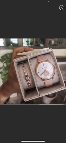 NUOVO Set Bracciale Orologio Michael Kors Portia Oro Rosa Cristallo Rosa Rosa MK3863 NUOVO CON SCATOLA