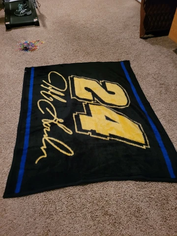 JEFF GORDON #24 NASCAR MOTORSPORTS FURRY THROW BLANKET Cover