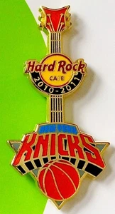 2010 - 2011 HARD ROCK CAFE NEW YORK KNICKS NBA LOGO GUITAR SERIES LE PIN - Picture 1 of 1