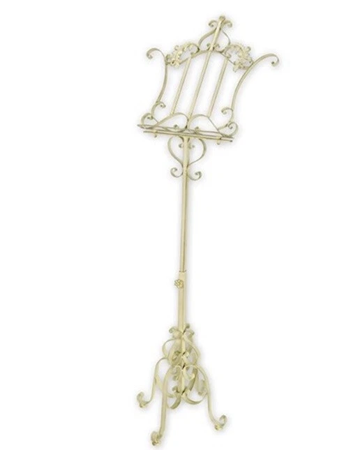 NOTENSTÄNDER WEIß NOSTALGIE VINTAGE RETRO STIL LANDHAUS NOTEN BUCHHALTER NEU  - Bild 1 von 1