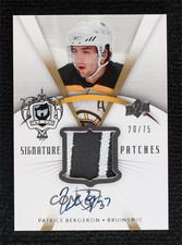 2007-08 Upper Deck The Cup Signature /75 Patrice Bergeron #SP-PB Patch Auto