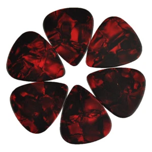 24 Stck. Neu Medium 0,71 mm Leere Gitarren-Plektren Zelluloid Perle ROT kein Druck - Bild 1 von 2