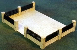 28mm MDF WWII Courtyard Shop Normandy House Model Kit Unbemalt Sally 4th WW2 - Bild 1 von 2