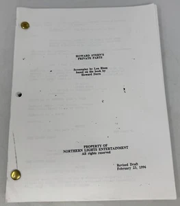 HOWARD STERN’S PRIVATE PARTS SCREENPLAY SCRIPT VERY RARE! - Picture 1 of 6