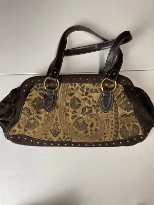 THE SAK PInk Etiqueta Tapiz Cartera Bolso Gamuza Borde LEER Foto 1 de 4