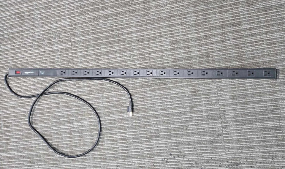 Amazon Basics HD Metal Surge Protector Power Strip, 16 Outlet, 15A 125VAC 60Hz - Image 1 of 3