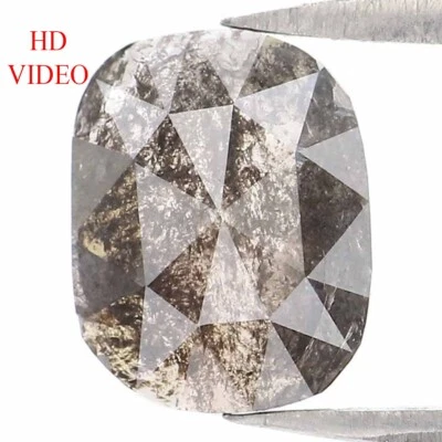 1.16 CT Natural Loose Oval Shape Diamond 8.30 MM Salt And Pepper Diamond KQ1728 - image 1 of 4