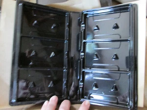 audio cassette tape protective 20 storage cases, vinyl black each 6 compak new - Picture 1 of 3
