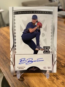 2022 Leaf Trinity Baseball Brandon Barriera Gold Rookie Auto #/99 SSP 🔥📈