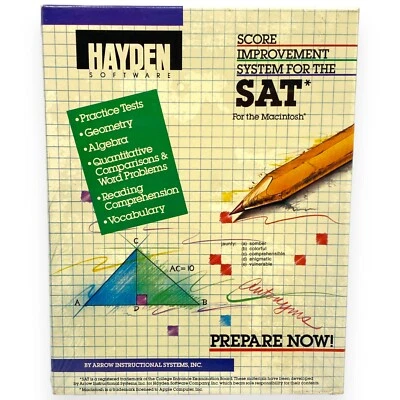 NEW! Hayden Software For Macintosh - SAT PREP Software No. 17034 For Apple NOS - Image 1 of 4