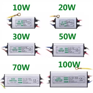 LED Power Supply Transformator 10W 20W 30W 50W 70W 100W Driver WP IP65 AC85-265V - Picture 1 of 20