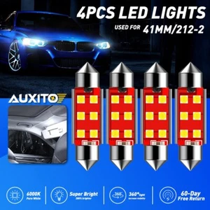 4x 211-2 578 Cúpula Tronco Mapa Luz LED Bombilla Festón Blanco 42mm 41mm Sin Errores - Imagen 1 de 9