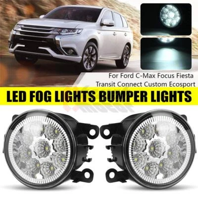 ​Par de luces antiniebla LED L+R para Ford C-Max Focus Fiesta Transit Connect personalizadas Foto 1 de 4