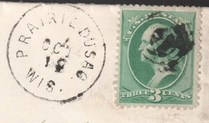 US old cover PRAIRIE DU SAC Wis. fancy cancel - Picture 1 of 3