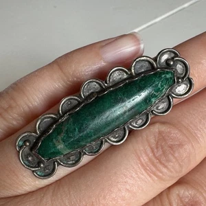 Anillo grande turquesa plata esterlina vintage para mujer talla 5 marca suroeste - Imagen 1 de 8