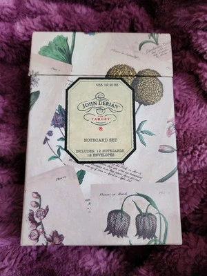 Juego de 12 tarjetas/sobres flores florales John Derian para Target Notecard Foto 1 de 4