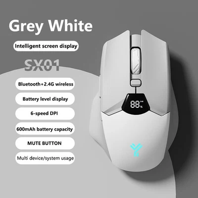 Bluetooth Wireless Mouse Smart Screen Battery Level Display Silent Office Mouse - Image 1 of 4