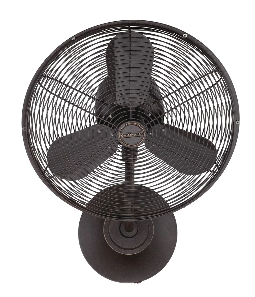14" Bellows I Hard-wired Wall Fan in Aged Bronze Textured - Image 1 of 1