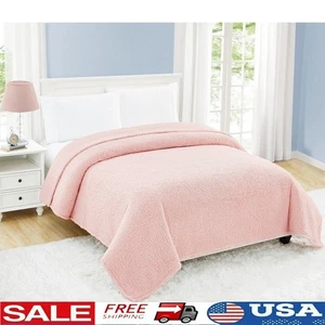 Cloud Sherpa Twin XL Blanket Soft Plush Fleece Warm Comfort Teen Bedding New - Picture 1 of 5