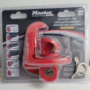Master Lock-Universal Size Fits Most 1-7/8, 2, 2-5/16 Couplers - Trailer Lock - Picture 1 of 8
