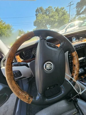 2004 2005 06 07 2008 2009 JAGUAR XJ8 VANDEN PLAS LEFT DRIVER STEERING WHEEL LHJ - Image 1 of 2