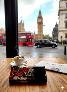 Harrods stilvolle lange Clutch Geldbörse Vynil Blumenmuster schwarz pink weiß UK - Bild 1 von 10