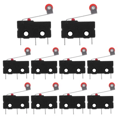  10pcs 250V 5A SPDT 1NO 1NC Charnière Momentanée À Levier À Rouleau Micro - Imagen 1 de 4