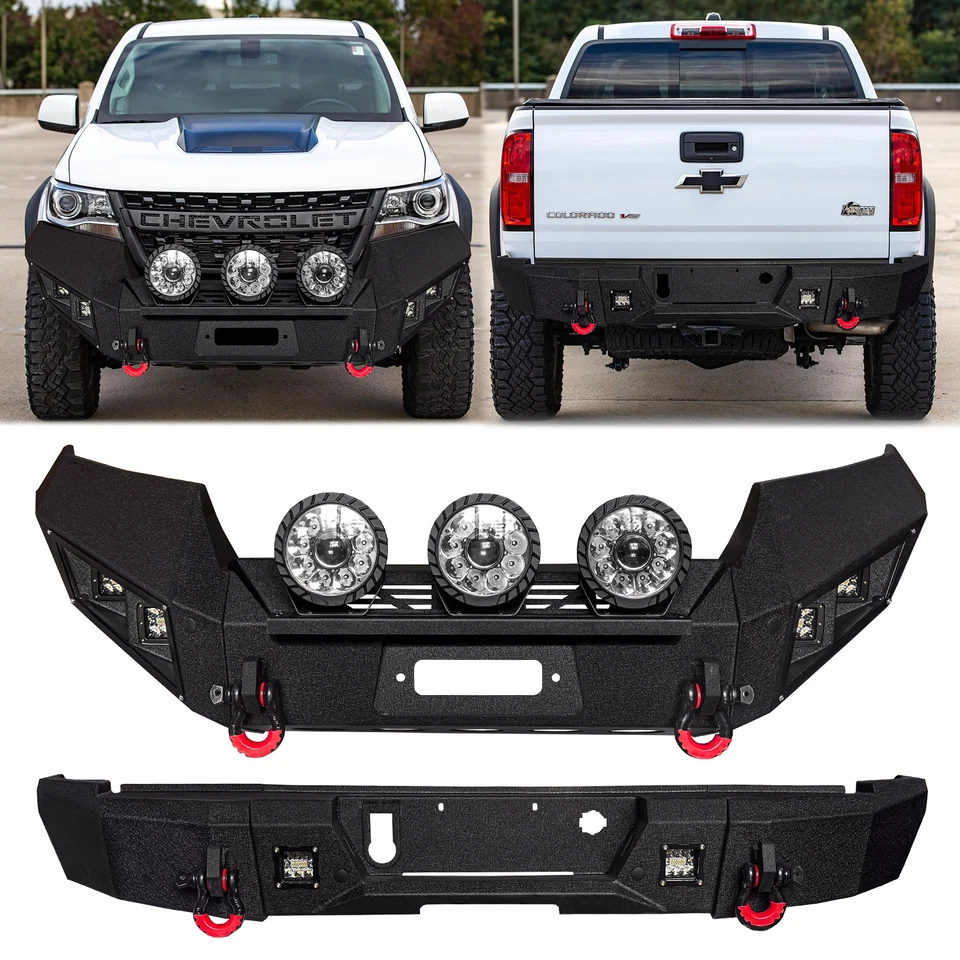 Vijay For2015-2022 Chevrolet Colorado Steel Front/Rear Bumper With Winch Plate Foto 1 de 4