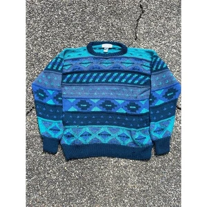 Nomadic traders sheep wool sweater made in Peru Medium retro boho cottage - Picture 1 of 5
