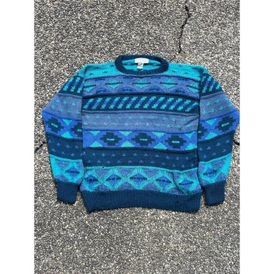 Nomadic traders sheep wool sweater made in Peru Medium retro boho cottage - Image 1 of 4