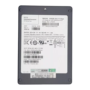 HP (P02434-001) 920GB Lectura Intensiva (SFF 2.5in) SAS-3 12G SSD (P08719-001) - Imagen 1 de 3