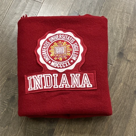 Vintage Pendleton Wool Stadium Blanket - University of indiana Hoosiers Cover