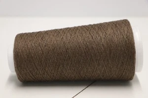 H53 (120€/kg) 100g KASCHMIR ANGORA SEIDE LAMBSWOOL TORFBRAUN (28/2) Zwirn - Bild 1 von 1