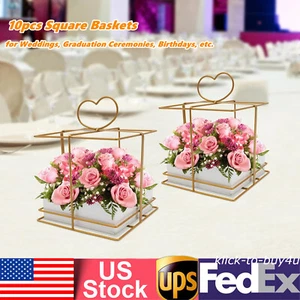 10 Pezzi Vaso Fiori Giardino Fiori Cesto Piante Stand Matrimonio Luogo Festa Decorazione - Foto 1 di 14
