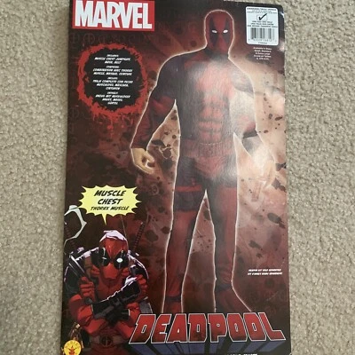 Новый Marvel Deadpool мышцы груди костюм взрослых мужчин размер стандартный один размер - Изображение 1 из 2