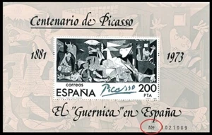 Z_545 1981 Spain art Picasso 1973 animals FAUNA SHEET TYPE 1 MNH - Picture 1 of 1