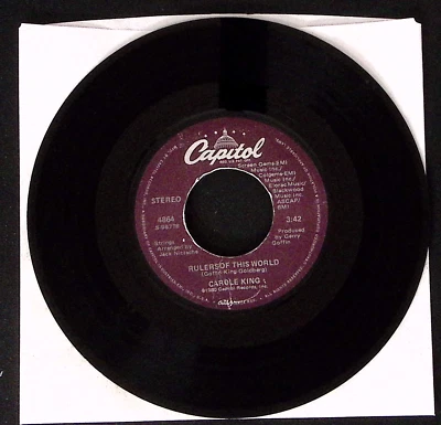 CAROLE KING RULERS OF THIS WORLD/ONE FINE DAY CAPITOL RECORDS VINYL 45 VG 38-105 - Image 1 of 2