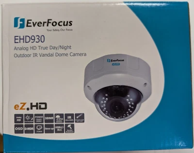 EverFocus EHD930 Analog HD True Day/Night Outdoor IR Vandal Dome Camera - Image 1 of 4