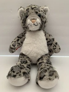 Build A Bear Schneeleopard Plüsch 16 Zoll grau weiß schwarz gepunktet BAB - Bild 1 von 11