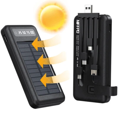 Portable Solar Charger Power Bank 1000000mAh LCD LED 4 USB External Battery New - Image 1 of 4