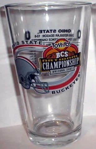 OHIO STATE BUCKEYES 2006 UNDEFEATED 2007 BCS PINT GLASS Cover