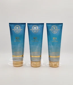 Bath & Body Works Jasmine + Eucalyptus Sea Aromatherapy Body Cream 8 oz Set of 3 - Picture 1 of 1